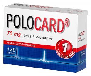 Polocard  75 mg x 120 dojelitowych tabletek powlekanych