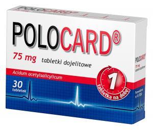 Polocard 75 mg x 30 dojelitowych tabletek powlekanych