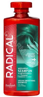Radical wegański szampon wygładzający do każdego rodzaju włosów 400 ml