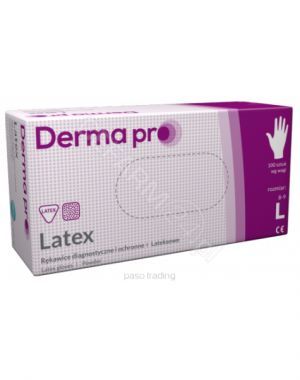 Rękawice Derma Pro lateksowe pudrowane  L x 100 szt
