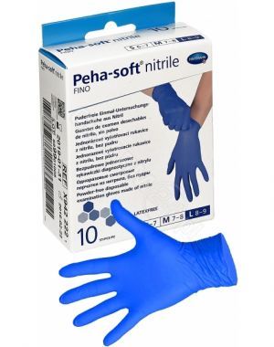 Rękawice niesterylne peha-soft nitrile fino L x 10 szt