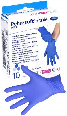 Rękawice niesterylne peha-soft nitrile fino M x 10 szt