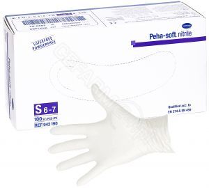 Rękawice niesterylne peha-soft nitrile S x 100 szt