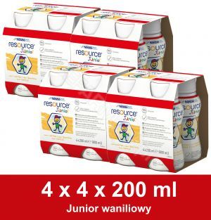 Resource Junior waniliowy w czteropaku (4x) 4 x 200 ml