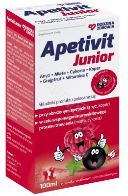 Rodzina Zdrowia Apetivit Junior płyn 100 ml (o smaku malinowo-porzeczkowym)