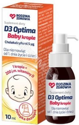 Rodzina Zdrowia D3 Optima Baby krople 10 ml (KRÓTKA DATA)