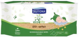 Septona Ecolife chusteczki nawilżane dla dzieci x 60 szt