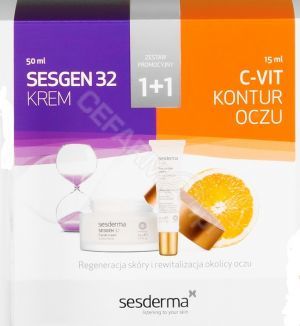 Sesderma promocyjny zestaw - Sesgen 32 krem odżywczy 50 ml + C-Vit krem pod oczy 15 ml