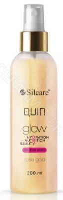 Silcare Quin Glow suchy olejek do ciała z drobinkami złota 200 ml
