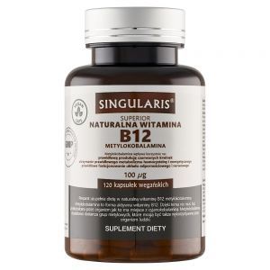 Singularis Naturalna Witamina B12 (metylokobalamina) 100 µg x 120 kaps wegańskich (nowa formuła)