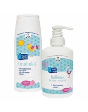 Skarb matki zestaw Emulinka emulsja olejowa do kąpieli 250 ml + Balbinek balsam - emolient dla niemowląt i dzieci 275 ml