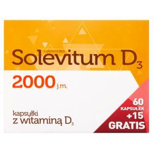 Solevitum D3 2000 j.m. x 60 kaps + 15 kaps GRATIS!!!