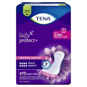 Specjalistyczne podpaski na noc TENA Lady Protect + Maxi Night x 12 szt