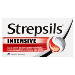 Strepsils Intensive na ostry ból gardła do ssania pastylki x 24 szt