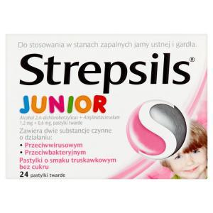 Strepsils Junior na ból gardła dla dzieci do ssania pastylki x 24 szt
