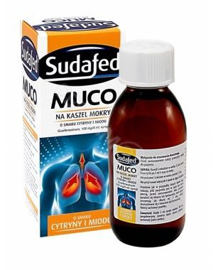 Sudafed muco na kaszel mokry 100mg/5ml o smaku cytrynowo - miodowym 150 ml