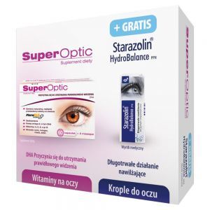 SuperOptic x 60 kaps + Starazolin HydroBalance PPH krople do oczu 5 ml GRATIS!!!
