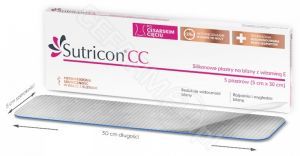 Sutricon CC plastry silikonowe na blizny z witaminą E x 5 szt (5cm x 30cm)