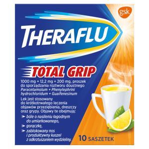 Theraflu Total Grip Lek przeciwbólowy i przeciwgorączkowy na grypę i przeziębienie x 10 sasz