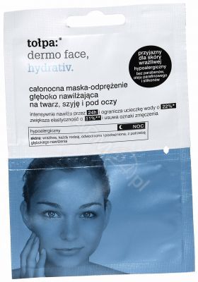Tołpa dermo face hydrativ całonocna maska-odprężenie głęboko nawilżająca na twarz, szyję i pod oczy 2 x 6 ml