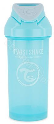 Twistshake kubek niekapek ze słomką 6m+ 360 ml (niebieski)