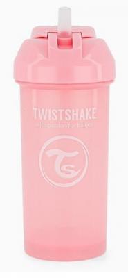 Twistshake kubek niekapek ze słomką 6m+ 360 ml (różowy)