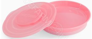 Twistshake talerz z pokrywką 6m+ (różowy)