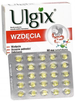 Ulgix wzdęcia 80 mg x  50 kaps
