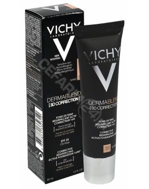 Vichy dermablend KOREKTA 3D podkład wyrównujący powierzchnię skóry nr 35 kolor sand 30 ml