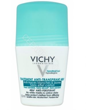 Vichy dezodorant w kulce kuracja przeciw nadmiernemu poceniu 48 h anti-trace - bez śladów na ubraniach 50 ml