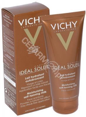 Vichy Ideal Soleil brązujące mleczko nawilżające na twarz i ciało  100 ml