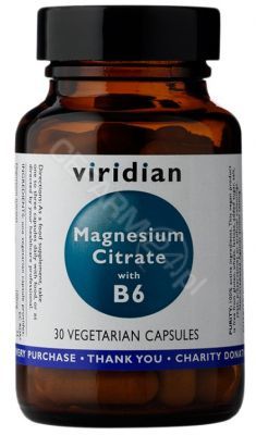 Viridian Magnez (cytrynian magnezu) z B6 x 30 kaps