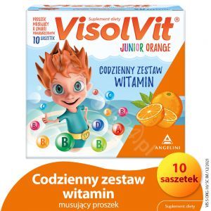 Visolvit junior x 10 sasz o smaku pomarańczowym