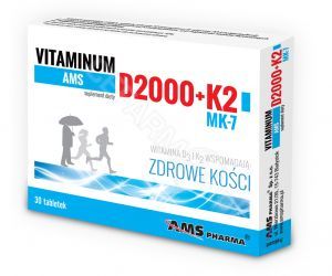 Vitaminum D 2000 + K2 MK-7 AMS x 30 tabl