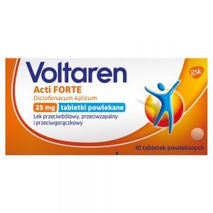Voltaren Acti Forte 25 mg Lek przeciwbólowy przeciwzapalny i przeciwgorączkowy x 10 tabl powlekanych