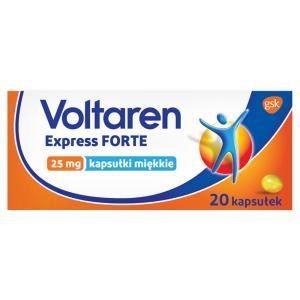 Voltaren Express Forte 25 mg Lek przeciwbólowy, przeciwzapalny i przeciwgorączkowy x 20 kaps