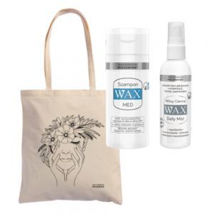 Wax Med szampon wzmacniający 150 ml + Wax Daily Mist odżywka do włosów ciemnych 100 ml + Torba W PREZENCIE