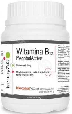 Witamina B12 (metylokobalamina) x 300 kaps (Kenay)