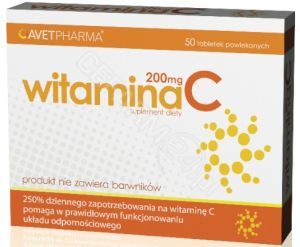 Witamina C  200 mg x 50 tabl powlekanych (Avet)
