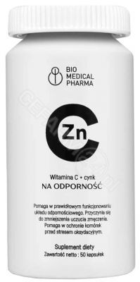 Witamina C + cynk x 50 kaps (Bio Medical Pharma)