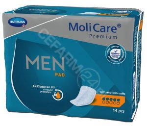 Wkładki anatomiczne MoliCare Premium Men Pad x 14 szt (5 kropli)