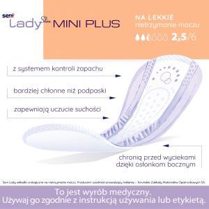 Wkładki urologiczne dla kobiet Seni Lady Slim Mini Plus x 15 szt