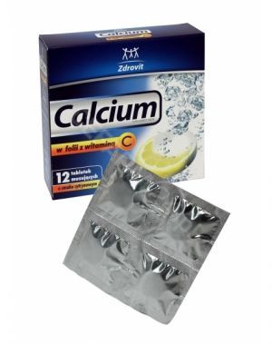 Zdrovit calcium w folii z witaminą c  x 12 tabl musujących